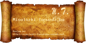 Misolszki Tonuzóba névjegykártya
